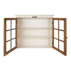 Meuble Mural Décoratif de Ferme en Bois Hutchins 76,2 x 16,5 x 71,1 cm Blanc/Marron - Kate & Laurel All Things Decor : Aucun assemblage requis