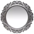 22" Round Wall Mirror Antique Silver - Infinity Instruments: Romanesque Style, No Assembly Required