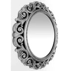 Miroir Mural Rond Argent Antique de 22 po