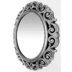Miroir Mural Rond Argent Antique de 22 po