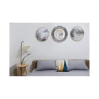 Miroir Mural Rond Argent Antique de 22 po