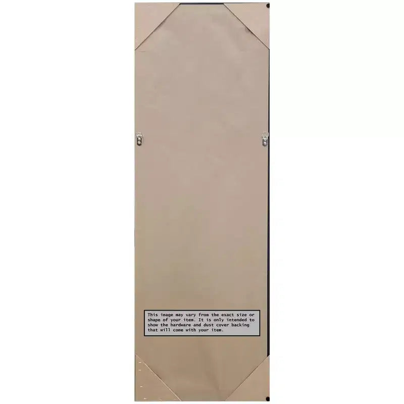 Miroir pleine longueur de porte encadré étroit William de 18 po x 52 po bronze