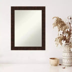Miroir mural étroit William bronze moucheté 22" x 28" non biseauté