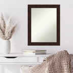 Miroir mural étroit William bronze moucheté 22" x 28" non biseauté