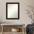 Miroir mural étroit William bronze moucheté 22" x 28" non biseauté