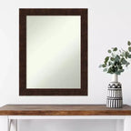 Miroir mural étroit William bronze moucheté 22" x 28" non biseauté
