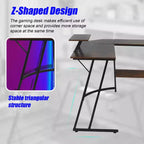 Bureau de jeu en forme de L de 50 pouces, bureau d'ordinateur, bureau de travail avec grand support d'écran, bureau d'angle pour PC, pour bureau à domicile