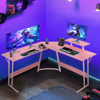 Bureau de jeu en forme de L de 50 pouces, bureau d'ordinateur, bureau de travail avec grand support d'écran, bureau d'angle pour PC, pour bureau à domicile