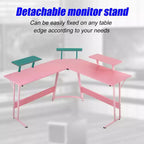 Bureau de jeu en forme de L de 50 pouces, bureau d'ordinateur, bureau de travail avec grand support d'écran, bureau d'angle pour PC, pour bureau à domicile