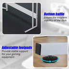 Bureau de jeu en forme de L de 50 pouces, bureau d'ordinateur, bureau de travail avec grand support d'écran, bureau d'angle pour PC, pour bureau à domicile