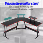 Bureau de jeu en forme de L de 50 pouces, bureau d'ordinateur, bureau de travail avec grand support d'écran, bureau d'angle pour PC, pour bureau à domicile