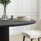 Table à manger ronde en bois massif de 46 po