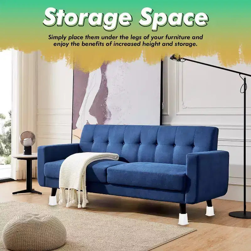 Kings Brand Furniture - Rehausseurs de lit robustes - Rehausseurs de meubles 6 pouces - Rehausseurs de lit empilables Lot de 4