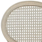 Tabouret de bar Karlee Rattan avec dossier