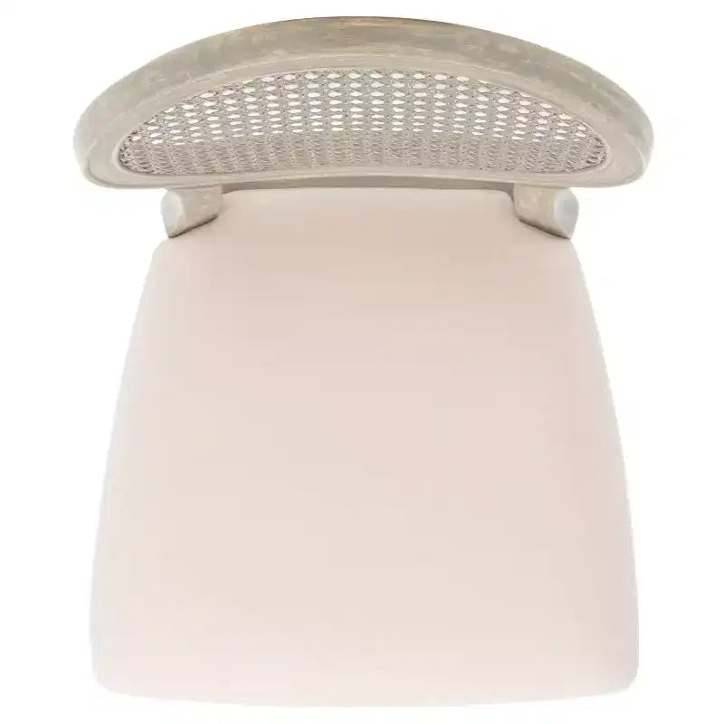 Tabouret de bar Karlee Rattan avec dossier