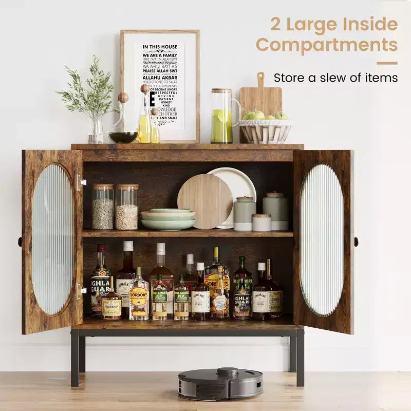 Armoire de rangement en rotin, buffet, console en bois avec étagère de rangement, buffet pour couloir, entrée, salon