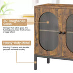 Armoire de rangement en rotin, buffet, console en bois avec étagère de rangement, buffet pour couloir, entrée, salon