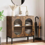 Armoire de rangement en rotin, buffet, console en bois avec étagère de rangement, buffet pour couloir, entrée, salon
