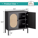 Armoire de rangement en rotin, buffet, console en bois avec étagère de rangement, buffet pour couloir, entrée, salon
