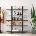 MAYEERTY 47 Long 5-Tier Bookshelf Eco-Friendly E1 Board Modern Streamlined Design
