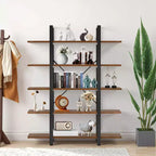 MAYEERTY 47 Long 5-Tier Bookshelf Eco-Friendly E1 Board Modern Streamlined Design
