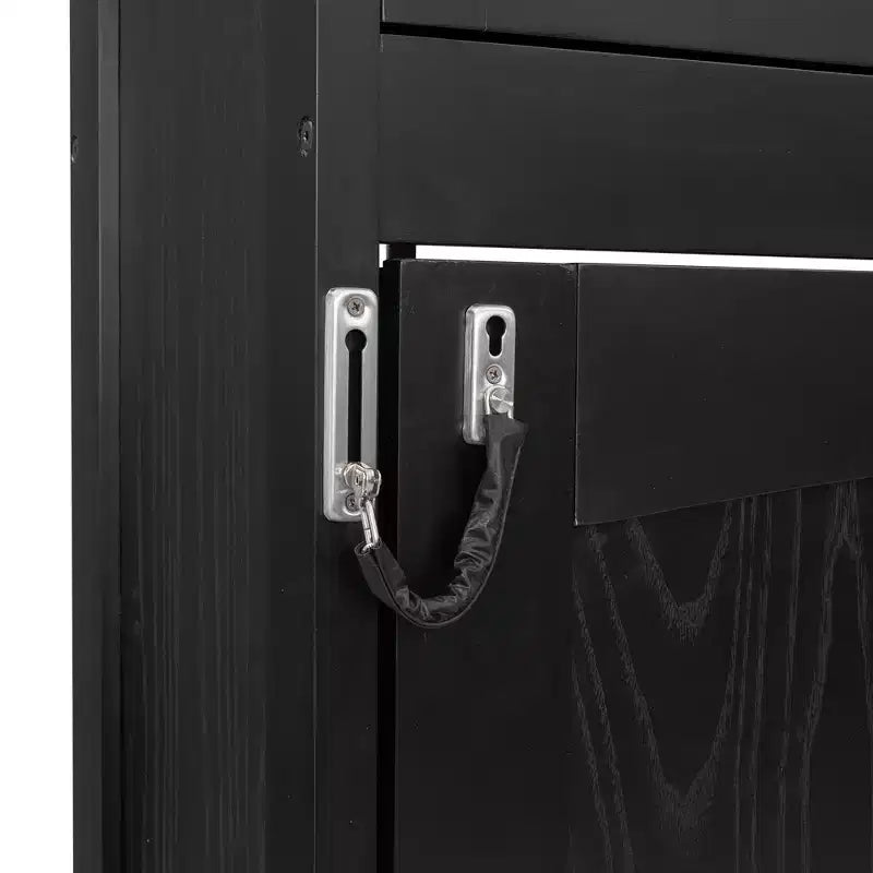 Lit escamotable grand format avec accents en X et armoires de rangement rustiques
