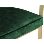 Tabouret de comptoir Marcello en velours vert, lot de 2