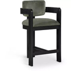 Meridian Furniture,Sacha Green Velvet Stool