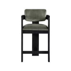 Tabouret Sacha en velours vert