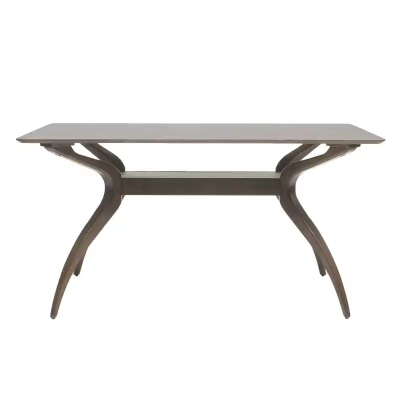 Table à manger rectangulaire en bois moderne Salli Mid Century