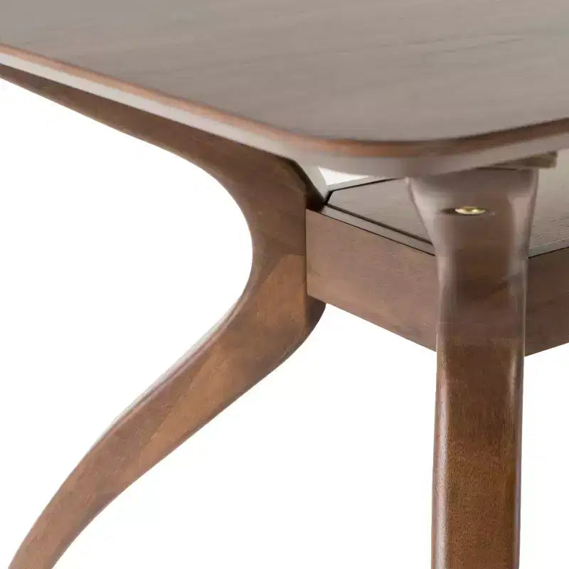 Table à manger rectangulaire en bois moderne Salli Mid Century