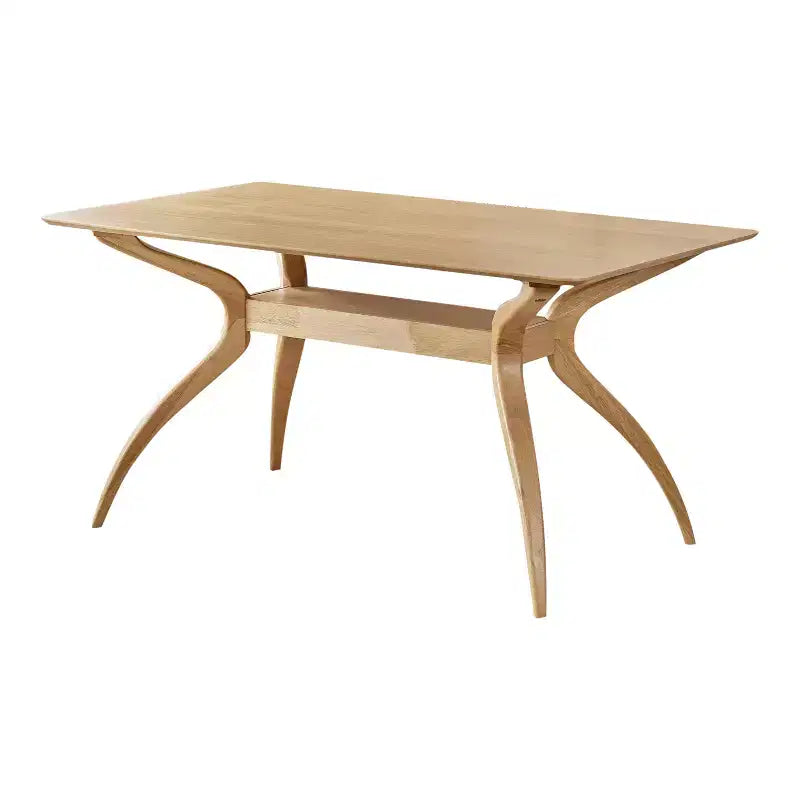 Table à manger rectangulaire en bois moderne Salli Mid Century