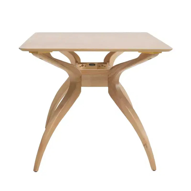Table à manger rectangulaire en bois moderne Salli Mid Century