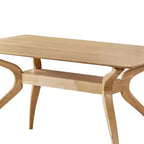 Table à manger rectangulaire en bois moderne Salli Mid Century