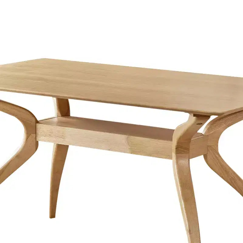 Table à manger rectangulaire en bois moderne Salli Mid Century