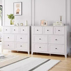 Commode à 7 tiroirs, meuble de rangement en bois avec grand espace de rangement pour chambre, salon, entrée