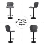 4 tabourets de bar pivotants réglables, chaises modernes à dossier haut de hauteur comptoir avec sièges rembourrés, tabourets de cuisine rembourrés