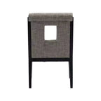 Chaise de salle à manger avec accoudoirs en tissu texturé lin Gwendolyn