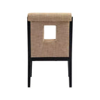 Chaise de salle à manger avec accoudoirs en tissu texturé lin Gwendolyn