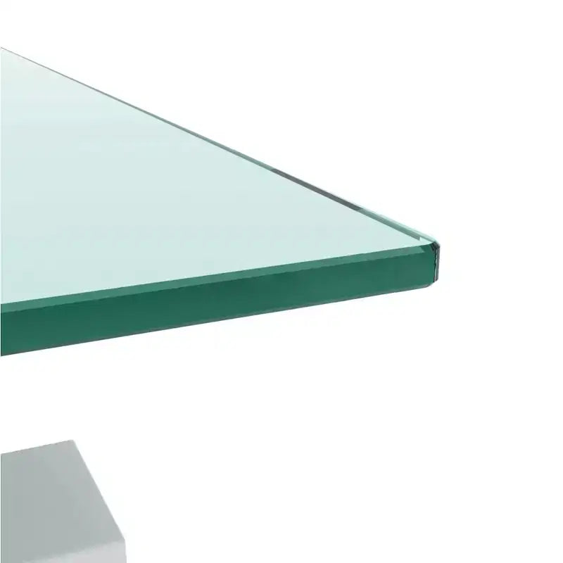 Table basse moderne en verre avec espace de rangement à double couche et pieds en tube métallique pour salon ou bureau