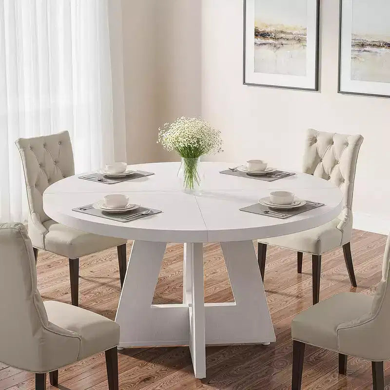 Table de ferme ronde de 47 pouces