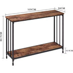 Console étroite pour entrée, Table basse de style industriel