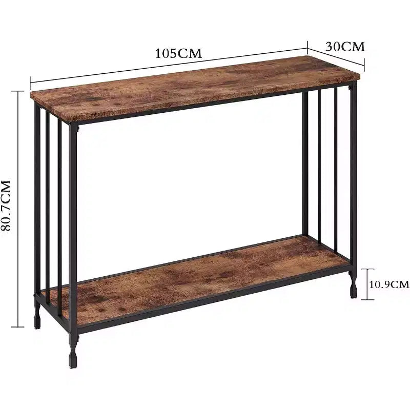 Console étroite pour entrée, Table basse de style industriel