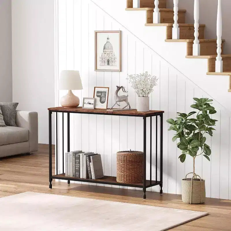Console étroite pour entrée, Table basse de style industriel
