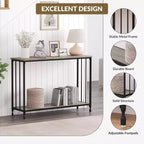 Console étroite pour entrée, Table basse de style industriel