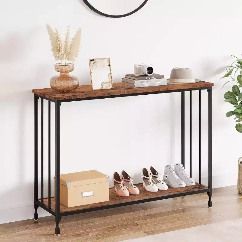Console étroite pour entrée, Table basse de style industriel