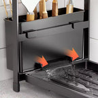 Organisateur et support de bouteilles d'eau, support de rangement double couche pour bouteilles d'eau en acier au carbone, égouttoir à tasses avec plateau pour comptoirs de cuisine et placards.