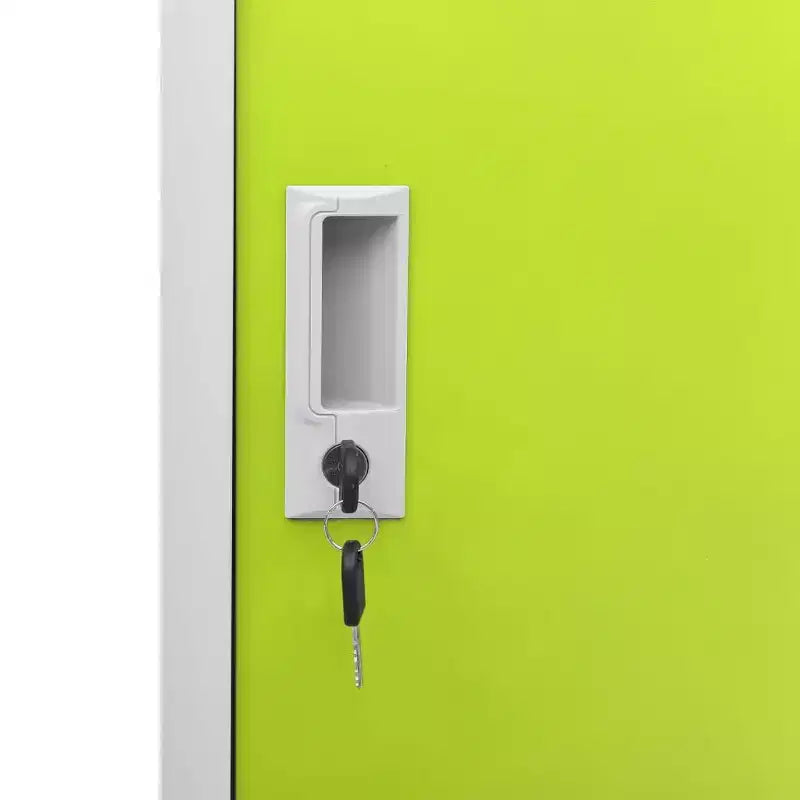 Meuble Vestiaire, Lot de 2 en Acier Gris Clair et Vert