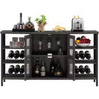 Meuble de bar à vin industriel avec porte-verres