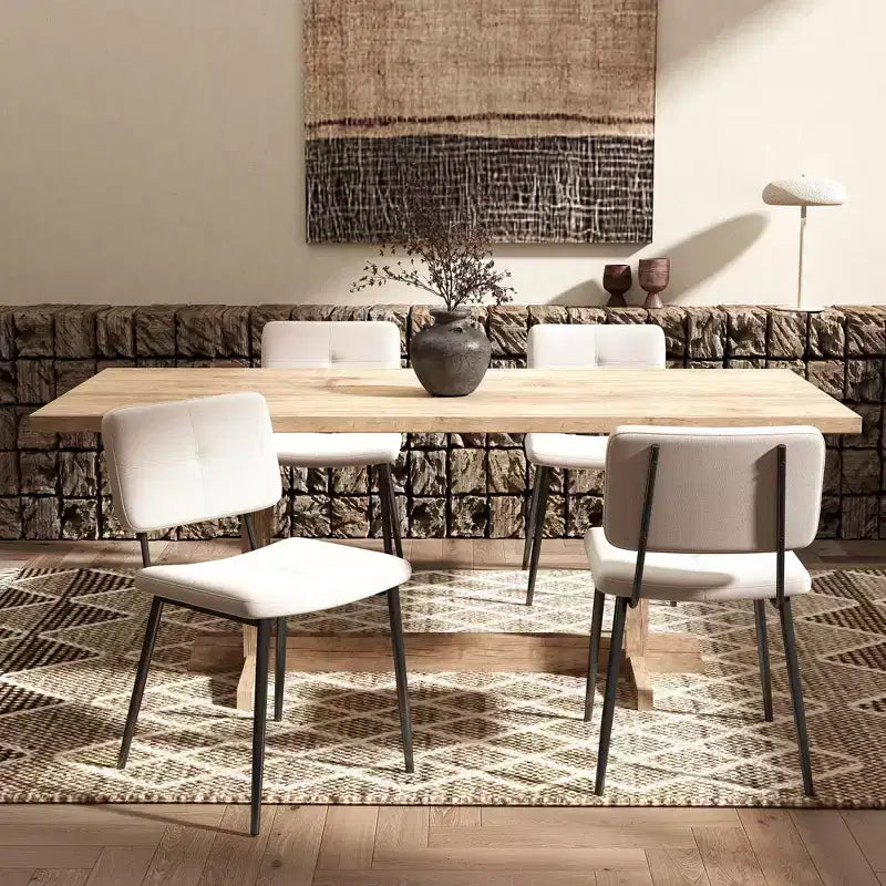Chaises de salle à manger tapissées Pomona, lot de 4